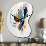 Abstract Shapes Modern Artwork II - Asymmetric Metal Wall Clock