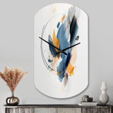 Abstract Shapes Modern Artwork II - Asymmetric Metal Wall Clock