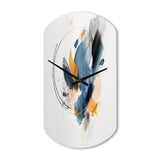 Abstract Shapes Modern Artwork II - Asymmetric Metal Wall Clock