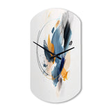 Abstract Shapes Modern Artwork II - Asymmetric Metal Wall Clock