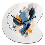 Abstract Shapes Modern Artwork II - Asymmetric Metal Wall Clock
