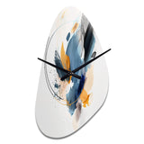 Abstract Shapes Modern Artwork II - Asymmetric Metal Wall Clock