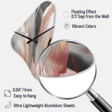 Pink Rose gold Circle Complexity I - Asymmetric Metal Wall Clock