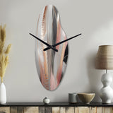 Pink Rose gold Circle Complexity I - Asymmetric Metal Wall Clock