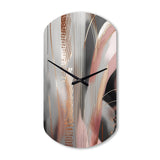 Pink Rose gold Circle Complexity I - Asymmetric Metal Wall Clock