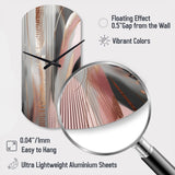 Pink Rose gold Circle Complexity I - Asymmetric Metal Wall Clock
