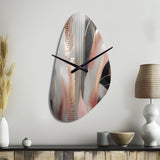 Pink Rose gold Circle Complexity I - Asymmetric Metal Wall Clock