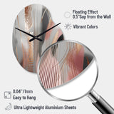 Pink Rose gold Circle Complexity I - Asymmetric Metal Wall Clock