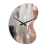 Pink Gold Circle Complexity - Asymmetric Metal Wall Clock
