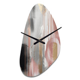 Pink Gold Circle Complexity - Asymmetric Metal Wall Clock