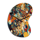Orange Retro Vibe Background III - Asymmetric Metal Wall Clock