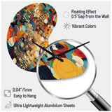 Orange Retro Vibe Background III - Asymmetric Metal Wall Clock
