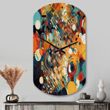 Orange Retro Vibe Background III - Asymmetric Metal Wall Clock