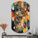 Orange Retro Vibe Background III - Asymmetric Metal Wall Clock