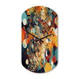 Orange Retro Vibe Background III - Asymmetric Metal Wall Clock