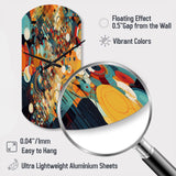 Orange Retro Vibe Background III - Asymmetric Metal Wall Clock