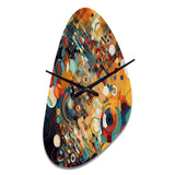 Orange Retro Vibe Background III - Asymmetric Metal Wall Clock
