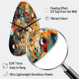 Orange Retro Vibe Background III - Asymmetric Metal Wall Clock