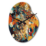 Orange Retro Vibe Background III - Asymmetric Metal Wall Clock