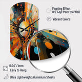 Orange Retro Vibe Background IV - Asymmetric Metal Wall Clock