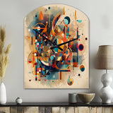 Orange Retro Vibe Background V - Asymmetric Metal Wall Clock