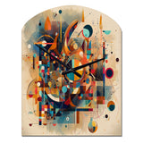 Orange Retro Vibe Background V - Asymmetric Metal Wall Clock