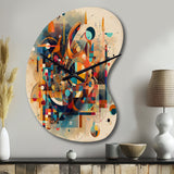 Orange Retro Vibe Background V - Asymmetric Metal Wall Clock