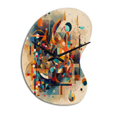 Orange Retro Vibe Background V - Asymmetric Metal Wall Clock