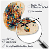 Orange Retro Vibe Background V - Asymmetric Metal Wall Clock