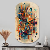 Orange Retro Vibe Background V - Asymmetric Metal Wall Clock
