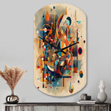 Orange Retro Vibe Background V - Asymmetric Metal Wall Clock