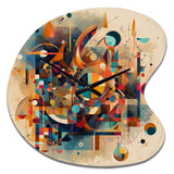 Orange Retro Vibe Background V - Asymmetric Metal Wall Clock