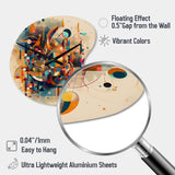 Orange Retro Vibe Background V - Asymmetric Metal Wall Clock