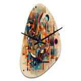 Orange Retro Vibe Background V - Asymmetric Metal Wall Clock