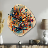 Orange Retro Vibe Background V - Asymmetric Metal Wall Clock