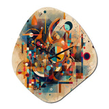 Orange Retro Vibe Background V - Asymmetric Metal Wall Clock