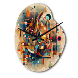 Orange Retro Vibe Background V - Asymmetric Metal Wall Clock
