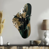 Black Abstracted Realities - Asymmetric Metal Wall Clock