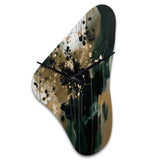Black Abstracted Realities - Asymmetric Metal Wall Clock