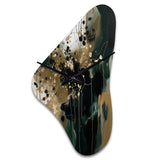 Black Abstracted Realities - Asymmetric Metal Wall Clock