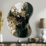 Black Abstracted Realities - Asymmetric Metal Wall Clock