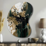 Black Abstracted Realities - Asymmetric Metal Wall Clock