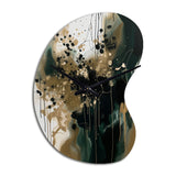 Black Abstracted Realities - Asymmetric Metal Wall Clock