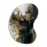 Black Abstracted Realities - Asymmetric Metal Wall Clock