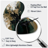 Black Abstracted Realities - Asymmetric Metal Wall Clock