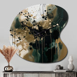 Black Abstracted Realities - Asymmetric Metal Wall Clock