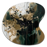 Black Abstracted Realities - Asymmetric Metal Wall Clock