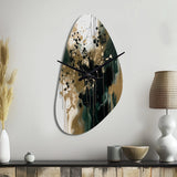Black Abstracted Realities - Asymmetric Metal Wall Clock