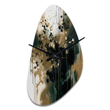 Black Abstracted Realities - Asymmetric Metal Wall Clock