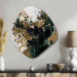 Black Abstracted Realities - Asymmetric Metal Wall Clock